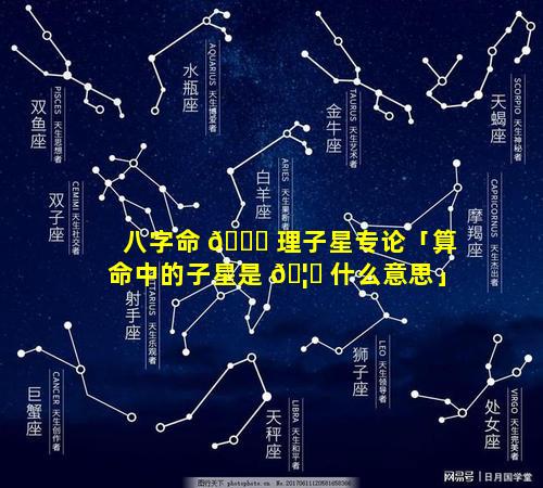 八字命 🐕 理子星专论「算命中的子星是 🦆 什么意思」